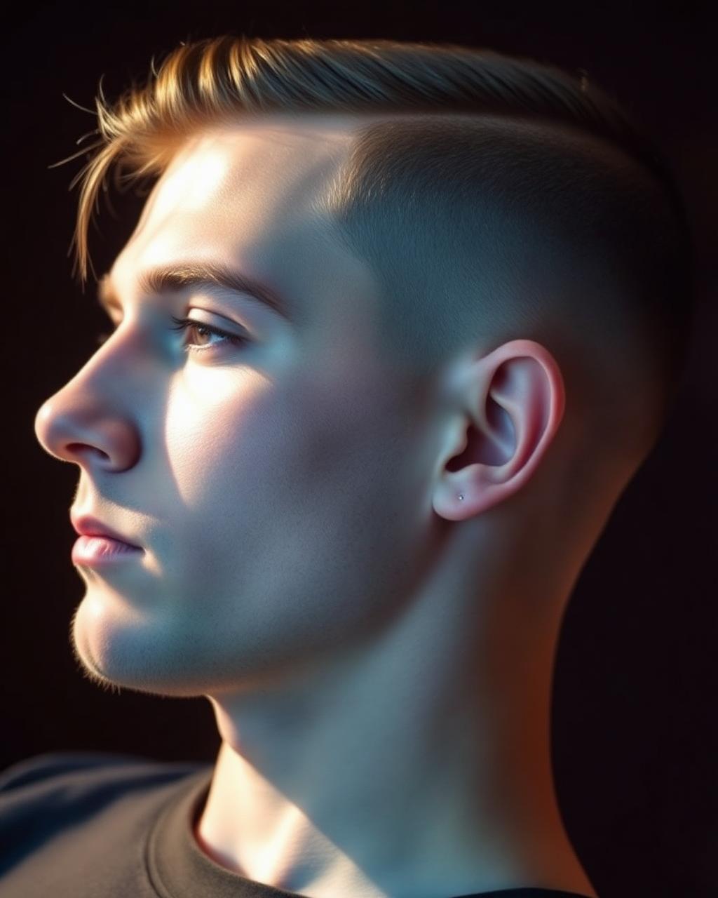 Sharp fade haircut