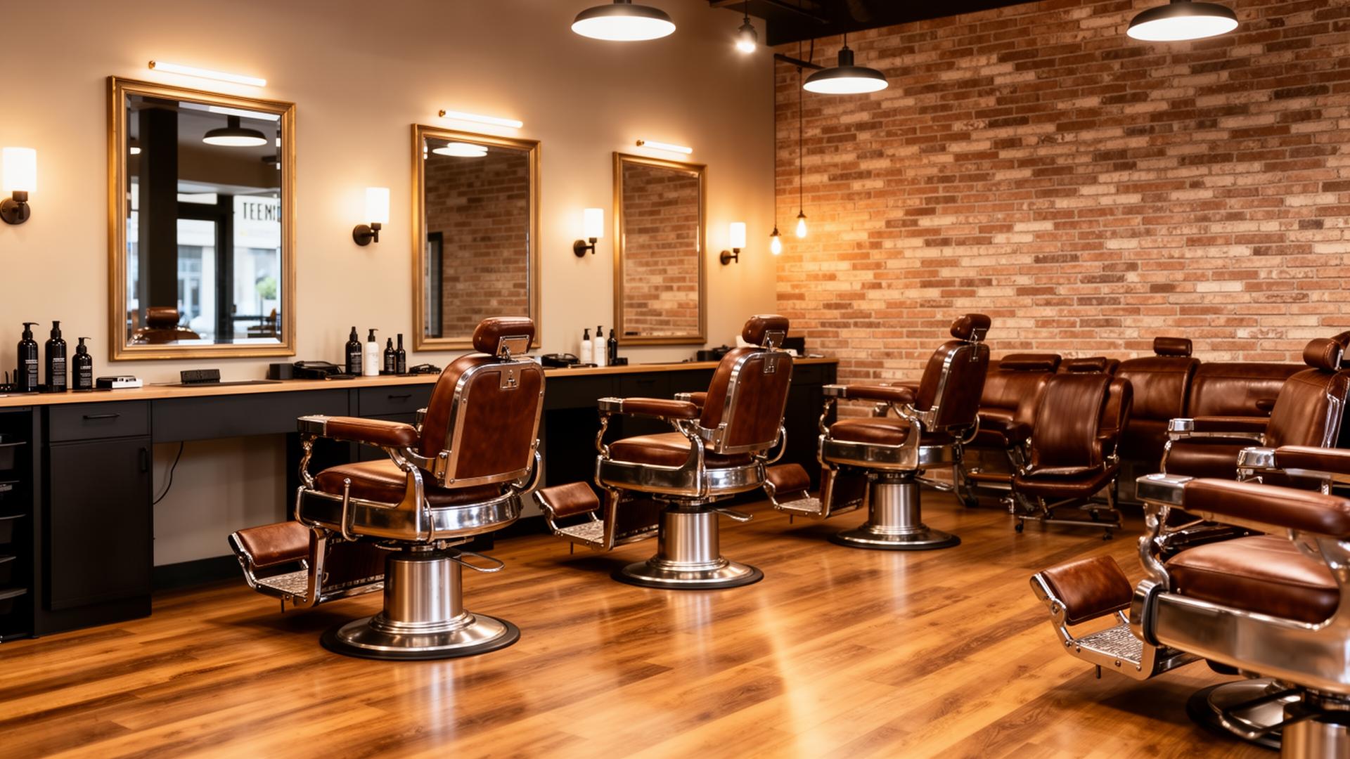 Inside Ferrari Barbershop in Providence